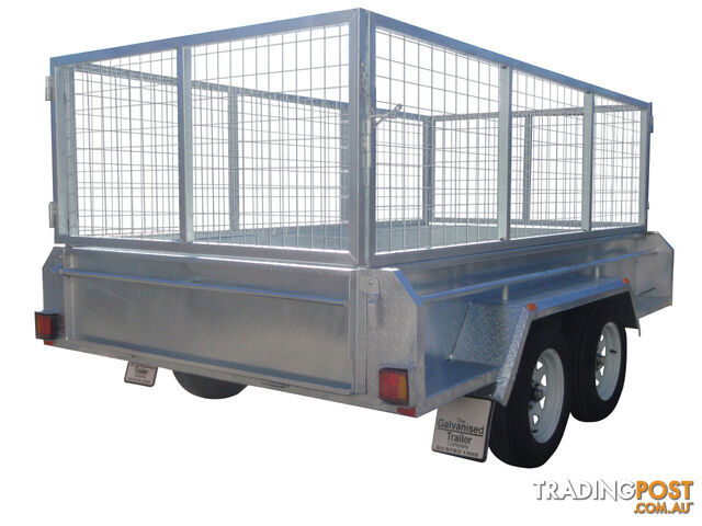 10x5 Tandem Heavy Duty Galvanised With 410mm Deep Checker Plate Sides & 800mm Removable Mesh Cage Including Front & Rear Gates - photo 3 of 18