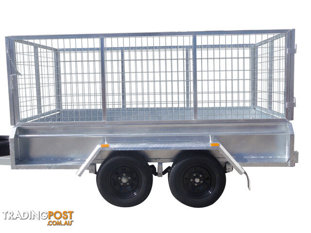 10x5 Tandem Heavy Duty Galvanised With 410mm Deep Checker Plate Sides & 1000mm Removable Mesh Cage Including Front & Rear Gates - photo 4 of 8