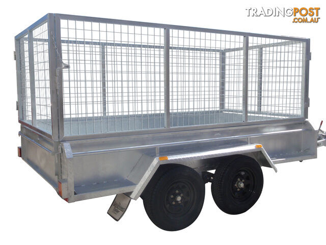 10x5 Tandem Heavy Duty Galvanised With 410mm Deep Checker Plate Sides & 1000mm Removable Mesh Cage Including Front & Rear Gates - photo 2 of 8
