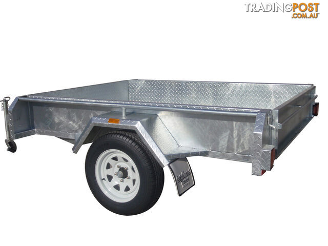 7X5 Single Axle Galvanised Heavy Duty With Full Checker Plate Design & 300mm Sides