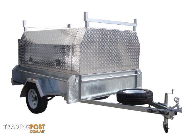 7x5 Single Axle With 410mm Deep Checker Plate Sides & Standard Aluminium Tradesman Canopy - photo 5 of 14