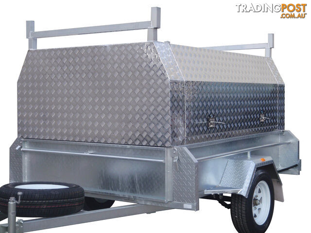 7x5 Single Axle With 410mm Deep Checker Plate Sides & Standard Aluminium Tradesman Canopy - photo 3 of 14