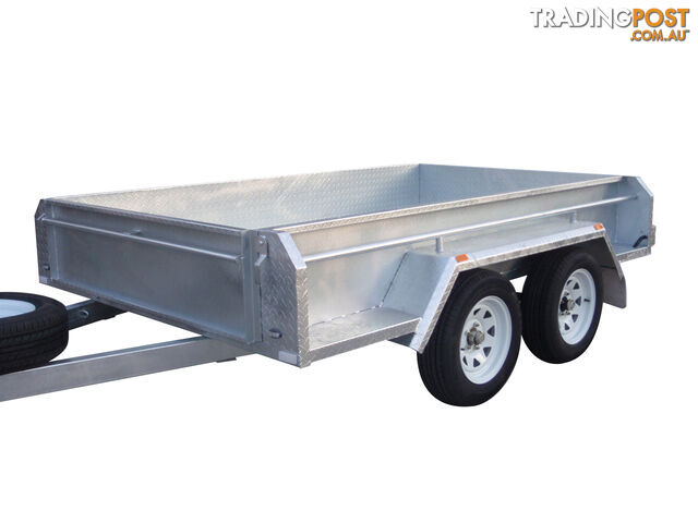 9x5 Tandem Heavy Duty Galvanised With Full Checker Plate Design & 410mm Deep Sides