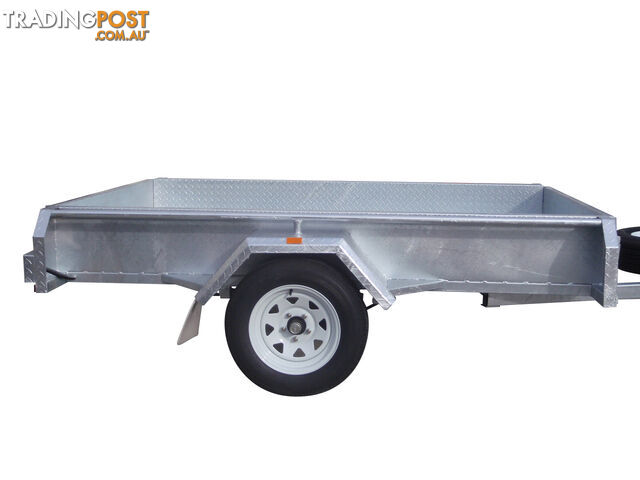 8x5 Single Axle Heavy Duty Galvanised With Full Checker Plate Design & 300mm Sides