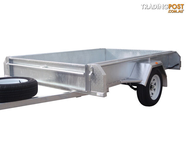 8x5 Single Axle Heavy Duty Galvanised With Full Checker Plate Design & 300mm Sides - photo 5 of 8