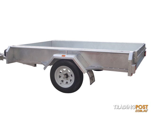 8x5 Single Axle Heavy Duty Galvanised With Full Checker Plate Design & 300mm Sides - photo 4 of 8