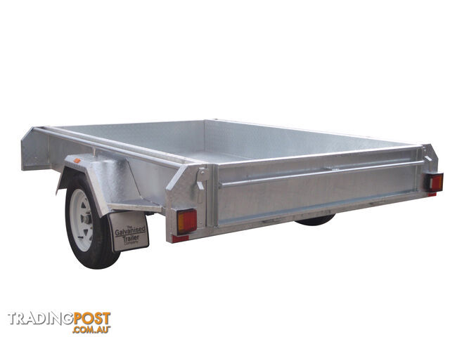 8x5 Single Axle Heavy Duty Galvanised With Full Checker Plate Design & 300mm Sides - photo 3 of 8