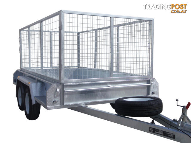 10x5 Tandem Heavy Duty Galvanised With 300mm Checker Plate Sides & 1000mm Removable Mesh Cage Including Front & Rear Gates - photo 4 of 18