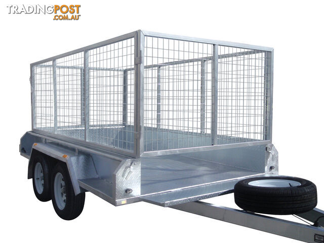 10x5 Tandem Heavy Duty Galvanised With 300mm Checker Plate Sides & 1000mm Removable Mesh Cage Including Front & Rear Gates - photo 5 of 18