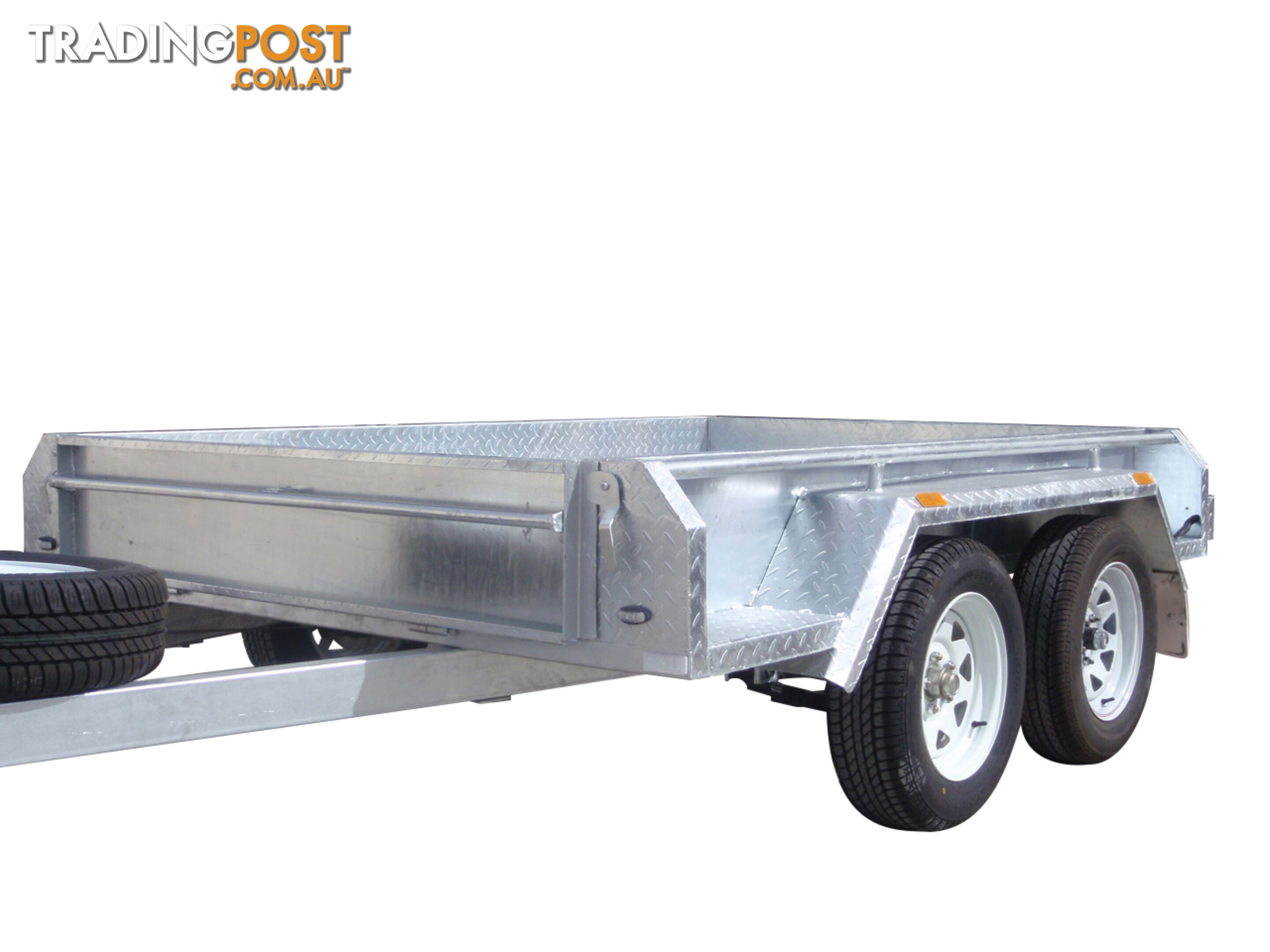 8x5 Tandem Heavy Duty Galvanised With Full Checker Plate Design & 300mm sides