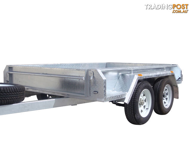 8x5 Tandem Heavy Duty Galvanised With Full Checker Plate Design & 300mm sides