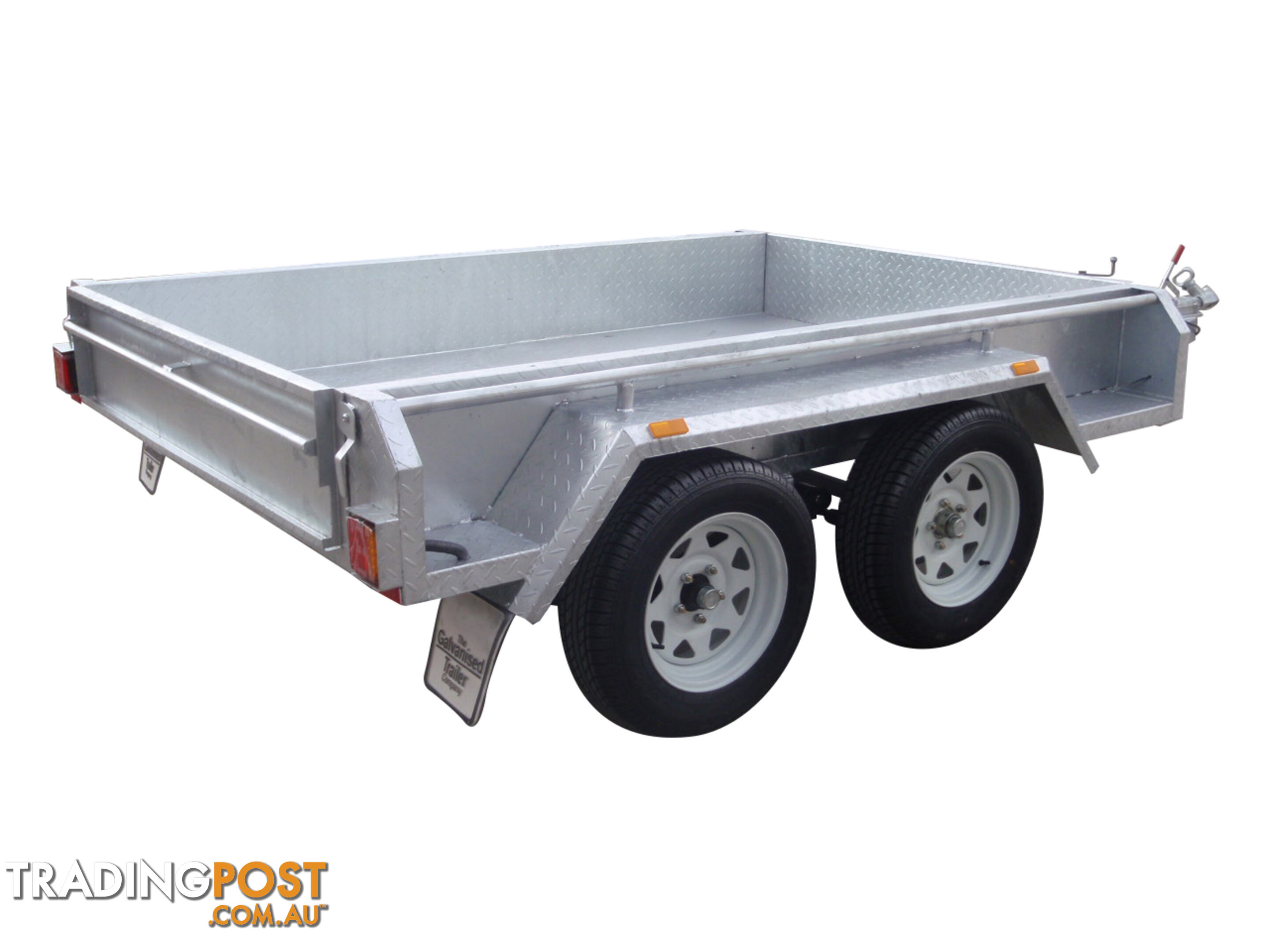 8x5 Tandem Heavy Duty Galvanised With Full Checker Plate Design & 300mm sides