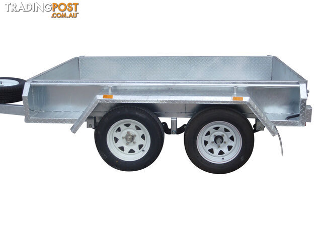 8x5 Tandem Heavy Duty Galvanised With Full Checker Plate Design & 300mm sides