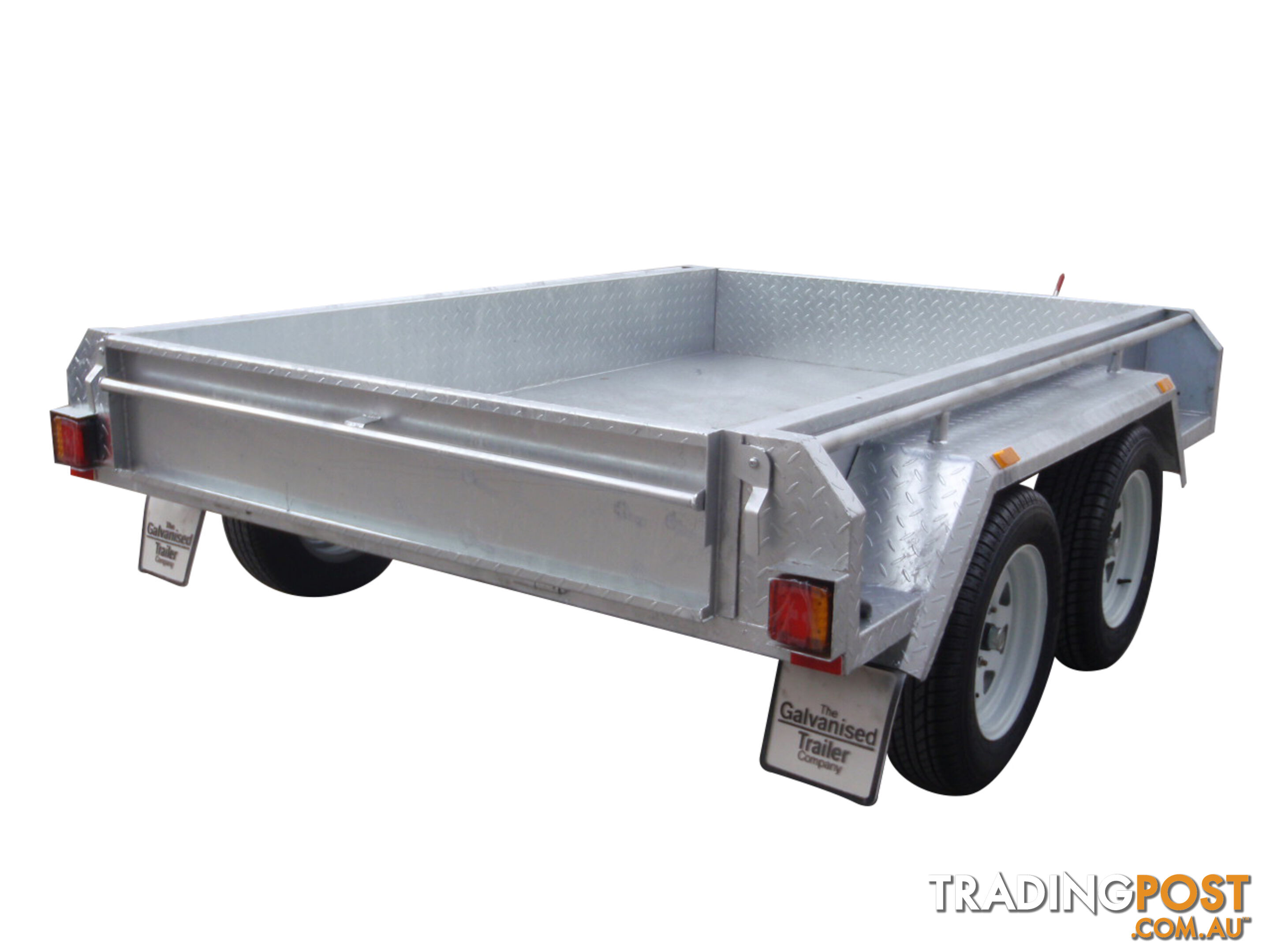 8x5 Tandem Heavy Duty Galvanised With Full Checker Plate Design & 300mm sides