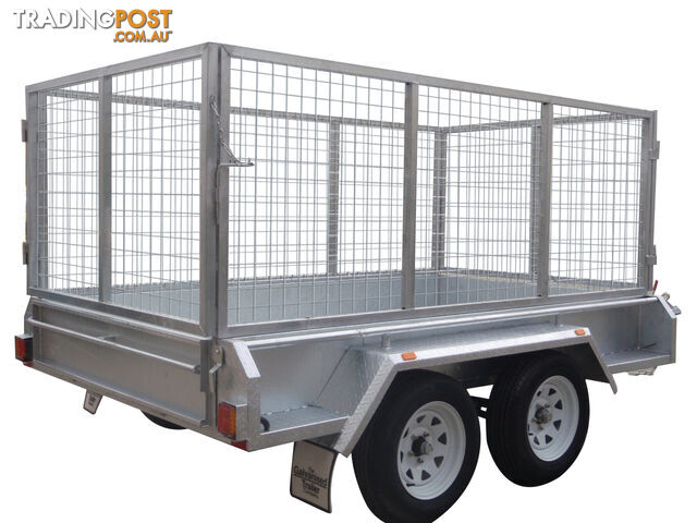 9x5 Tandem Heavy Duty Galvanised With 300mm Checker Plate Sides & 1000mm Removable Mesh Cage Including Front & Rear Gates - photo 5 of 9