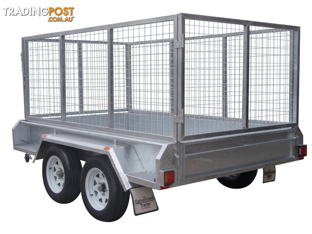 9x5 Tandem Heavy Duty Galvanised With 300mm Checker Plate Sides & 1000mm Removable Mesh Cage Including Front & Rear Gates - photo 3 of 9