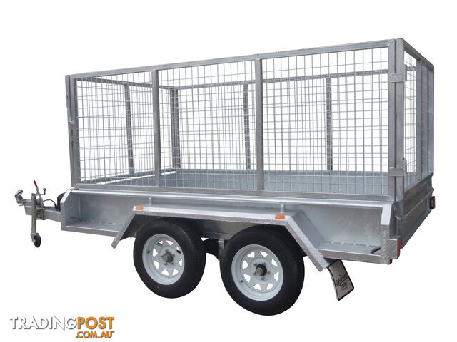 9x5 Tandem Heavy Duty Galvanised With 300mm Checker Plate Sides & 1000mm Removable Mesh Cage Including Front & Rear Gates - photo 4 of 9