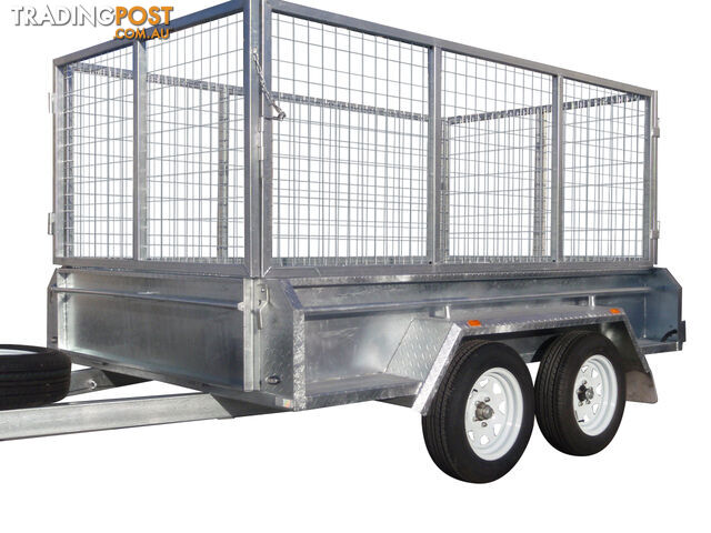 9x5 Tandem Heavy Duty Galvanised With 410mm Deep Checker Plate Sides & 1000mm Removable Mesh Cage Including Front & Rear Gates - photo 3 of 8