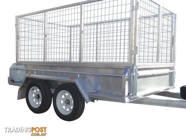 9x5 Tandem Heavy Duty Galvanised With 410mm Deep Checker Plate Sides & 1000mm Removable Mesh Cage Including Front & Rear Gates - photo 5 of 8