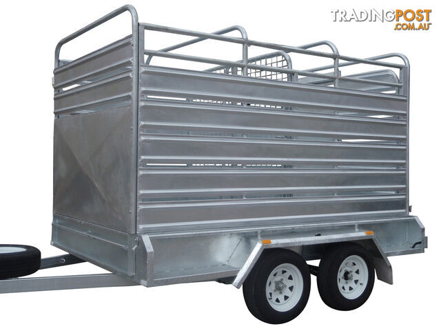 10x6 tandem Stock Cattle Trailer Heavy Duty Galvanised With Full Checker Plate Design & 300mm sides - photo 3 of 12