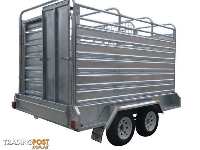 10x6 tandem Stock Cattle Trailer Heavy Duty Galvanised With Full Checker Plate Design & 300mm sides - photo 2 of 12