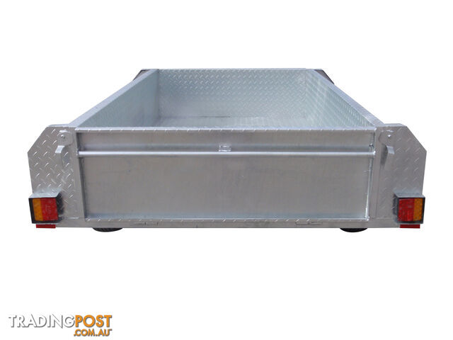 7x4 Single Axle Heavy Duty Galvanised With Full Checker Plate Design & Deep 410mm Sides