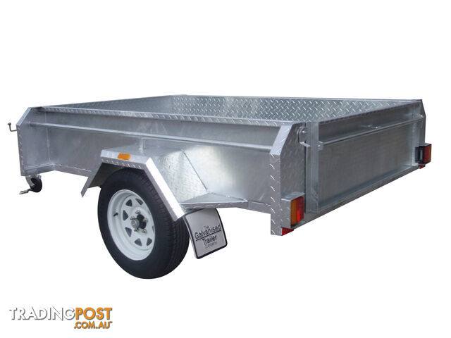 7x4 Single Axle Heavy Duty Galvanised With Full Checker Plate Design & Deep 410mm Sides