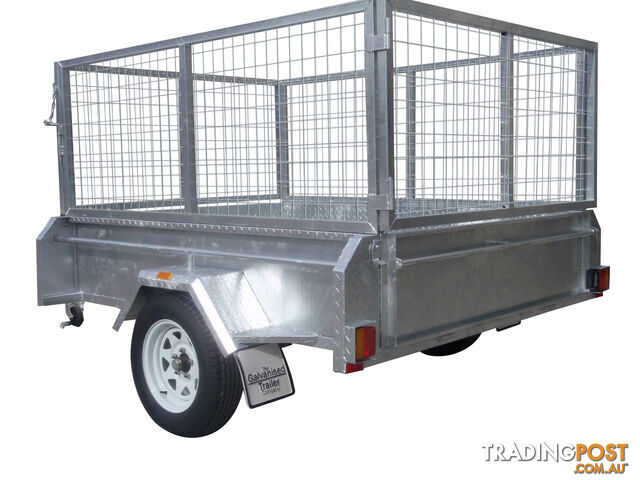 7X5 Single Axle Galvanised Heavy Duty With 800mm Removable Mesh Cage Including Front & Rear Gates - photo 2 of 8