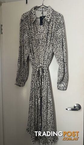 BNWT Brave & True Leopard Print Pleated Maxi Dress XL