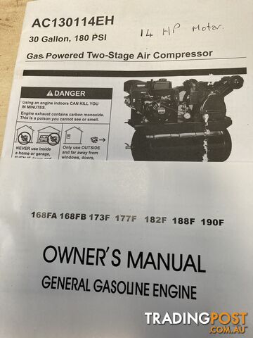 Compressor - 14hp petrol motor