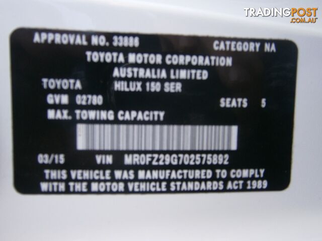 2015 TOYOTA HILUX SR5 (4x4) KUN26R MY14 DUAL CAB P/UP - photo 4 of 23