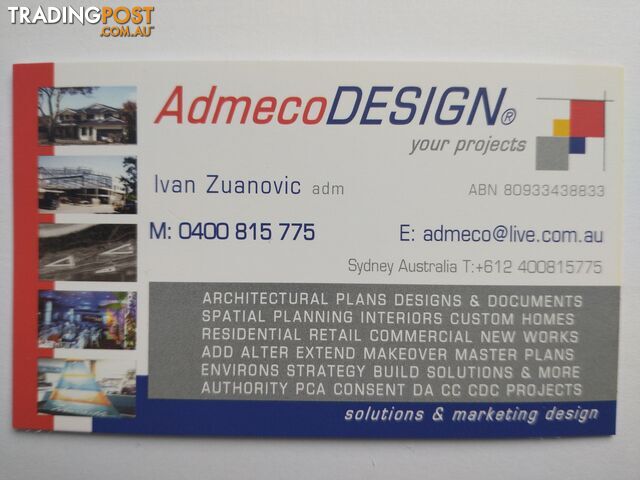 ARCHITECTURAL DESIGNER PLANS, Solutions, for Homes, Granny Flats, Shops Etc.