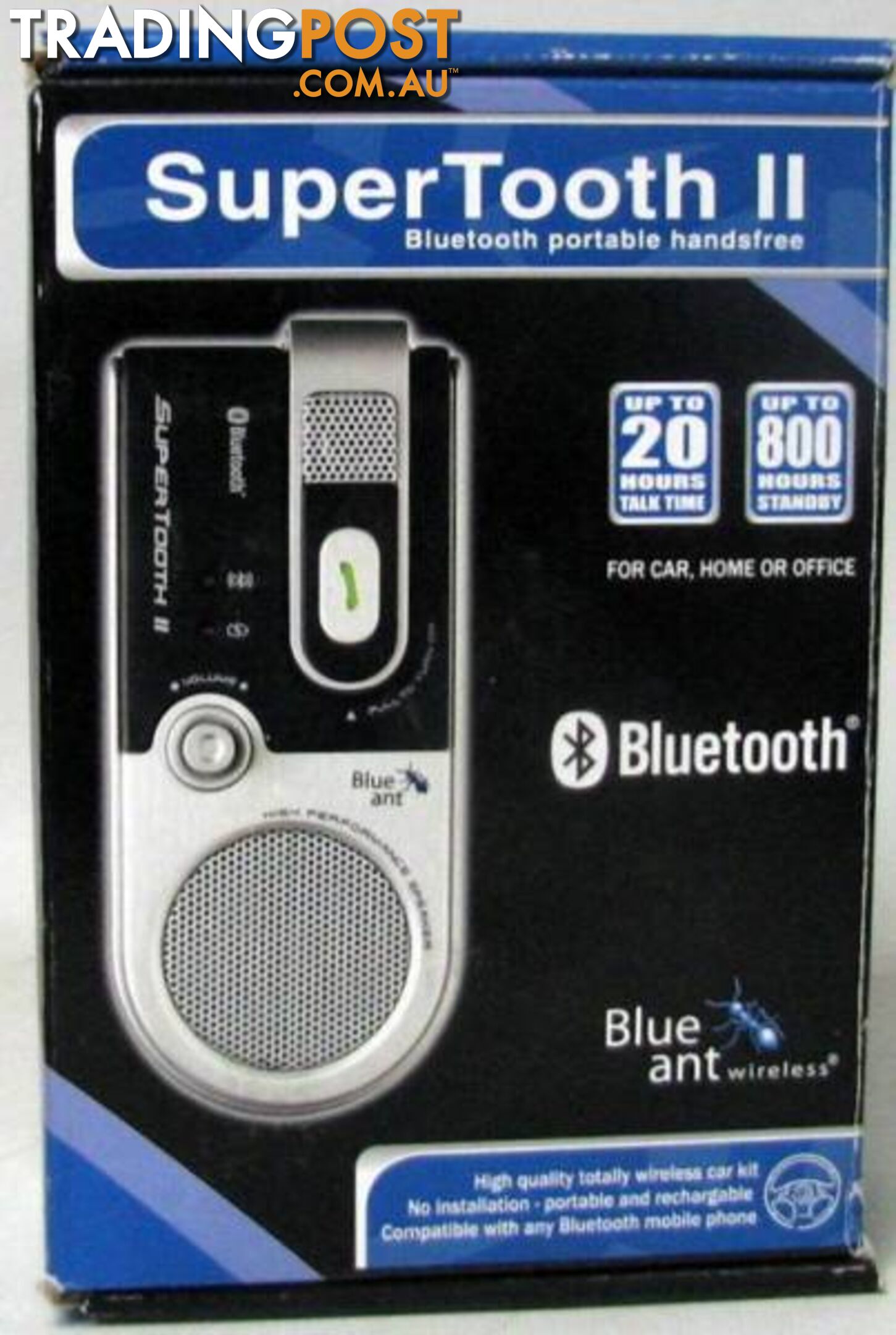 NEW BLUEANT WIRELESS SUPERTOOTH II BLUETOOTH PORTABLE HANDSFREE