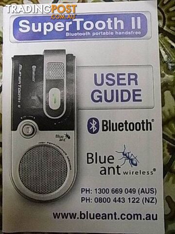 NEW BLUEANT WIRELESS SUPERTOOTH II BLUETOOTH PORTABLE HANDSFREE