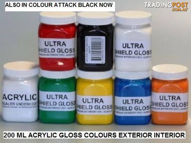 200 ML ACRYLIC GLOSS COLOURS WATER BASED EXTERIOR INTERIOR