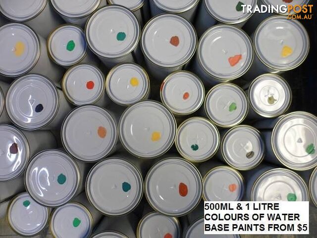 1 LITRE COLOURED PAINTS WATER BASED PASTELS TO DARK COLOURS