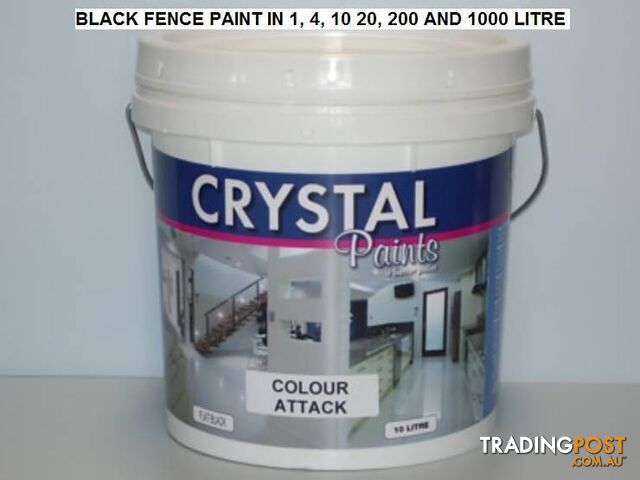 BLACK FENCE PAINT 10 LITRE WATER BASED