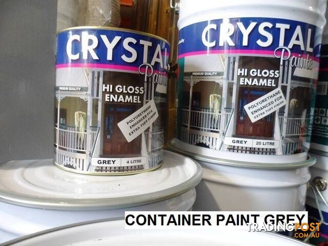 CONTAINER PAINT 20 LITRE GREY ENAMEL POLYURETHANE ENHANCED - photo 2 of 10