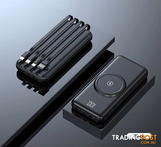 New 20000mah 74Watt Power Bank Fast Charger Included Wireless Magnetic