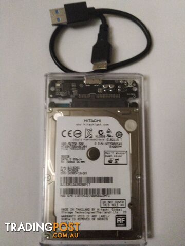 Clear External USB Hard Drive 500GB Large Backup Data Storage So Good - photo 2 of 5