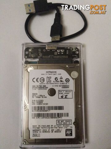 Clear External USB Hard Drive 500GB Large Backup Data Storage So Good