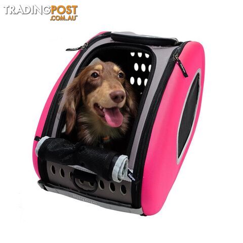 Ibiyaya 5-in-1 EVA Pet Carrier & Stroller Combo (Luxury Package) - Pink - FS1009-P - photo 3 of 6