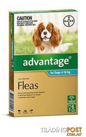 Advantage for Dogs 4kg - 10kg (Aqua) - 6 Pack - 1890228