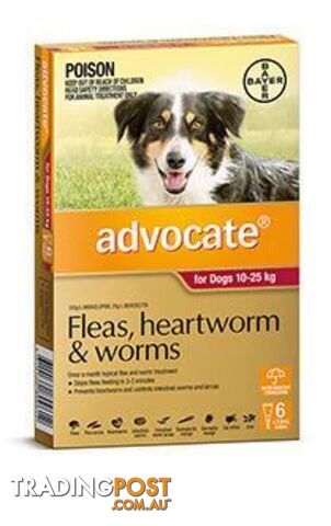 Advocate for Dogs 10kg - 25kg (Red) - 6 Pack - 1891298