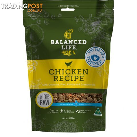 Balanced Life Chicken Air Dried Dog Food 200g - BLCD200