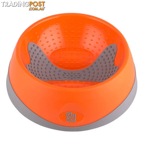 Oh Bowl Oral Health Bowl for Dogs - Orange - Medium - OB900MO