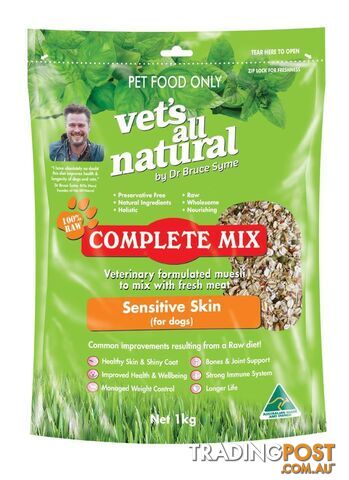 Vets All Natural Complete Mix Sensitive Skin - 1kg - V2147