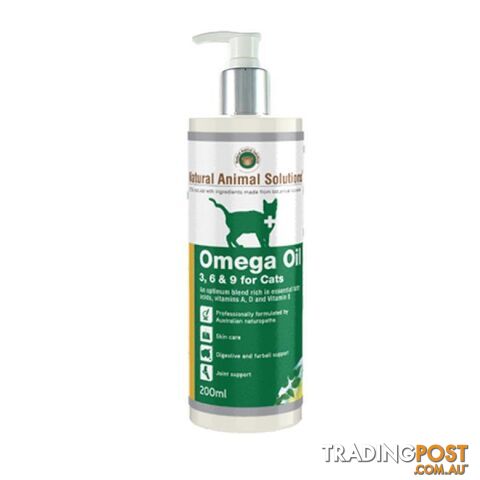 Natural Animal Solutions - Omega 3,6 & 9 for Cats 200ml - NASO1000