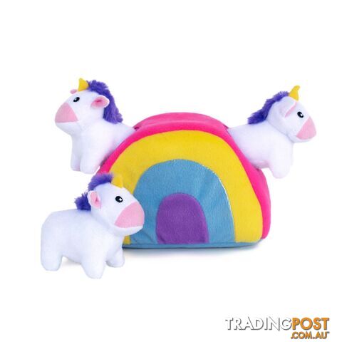 Zippy Paws Zippy Burrow - Unicorns in Rainbow - ZP908