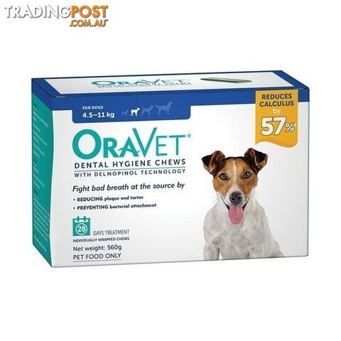 Oravet Dental Hygiene Chews - 28 Pack - 4.5kg to 11kg - 2249934